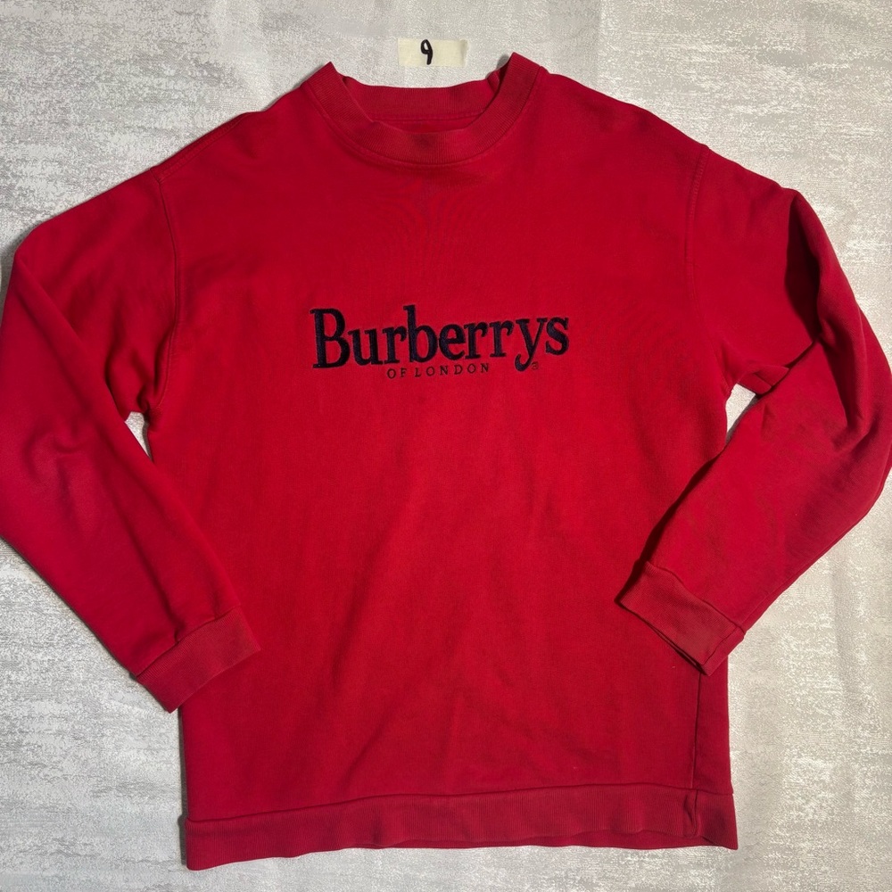 Burberry Red Crewneck Sweater.